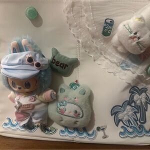 Custom Labubu Shoulder Bag - White